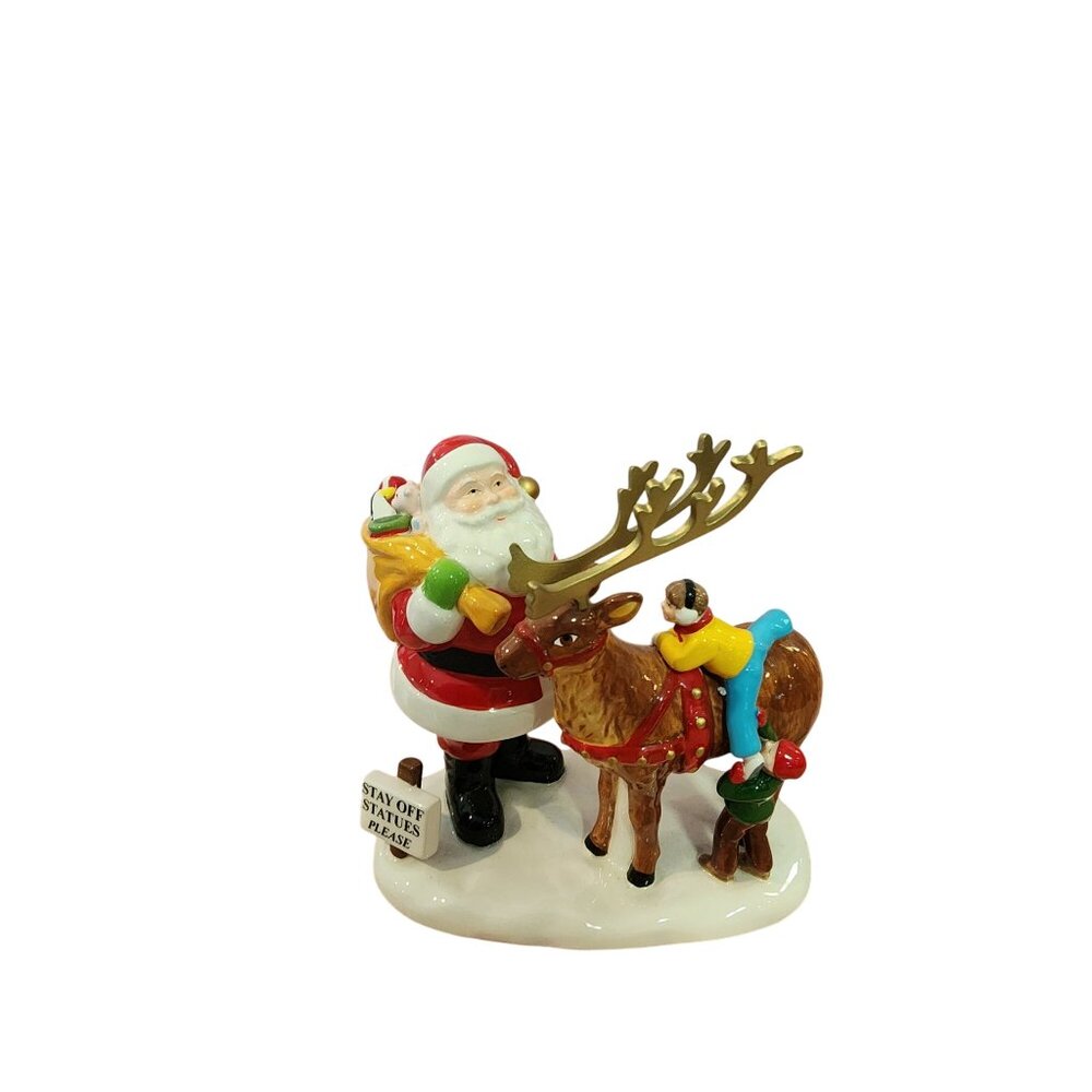 Dept 56 Main Street Town Santa Christmas Snow Village Figure Stay Off Statues
